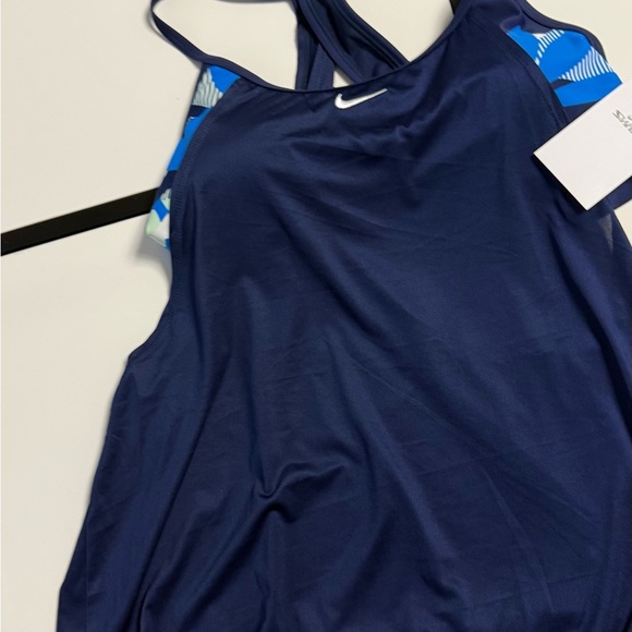 Nike Dark Blue Swimsuit with Patterned Accents - Picture 9 of 9